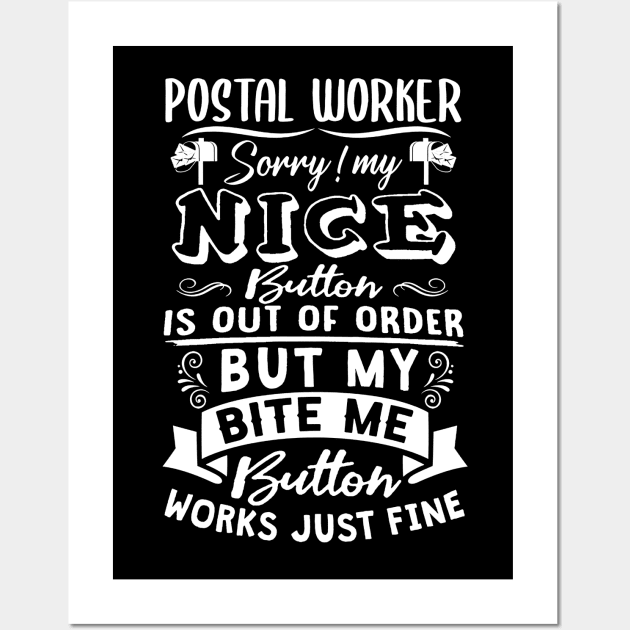 Funny Postal Worker - Postal Gift Wall Art by arlenawyron42770